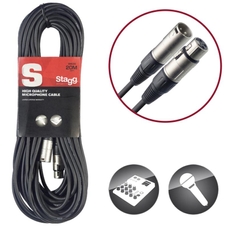 Stagg S-Series Microphone Cable XLR/XLR (m/f) 20m - Black