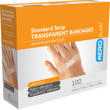 Transparent Plasters 72 x 19mm - Pack of 100