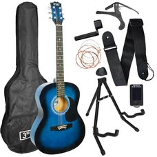 3rd Avenue Acoustic Guitar Premium Pack - Blueburst
