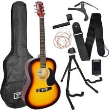 3rd Avenue Acoustic Guitar Premium Pack - Sunburst