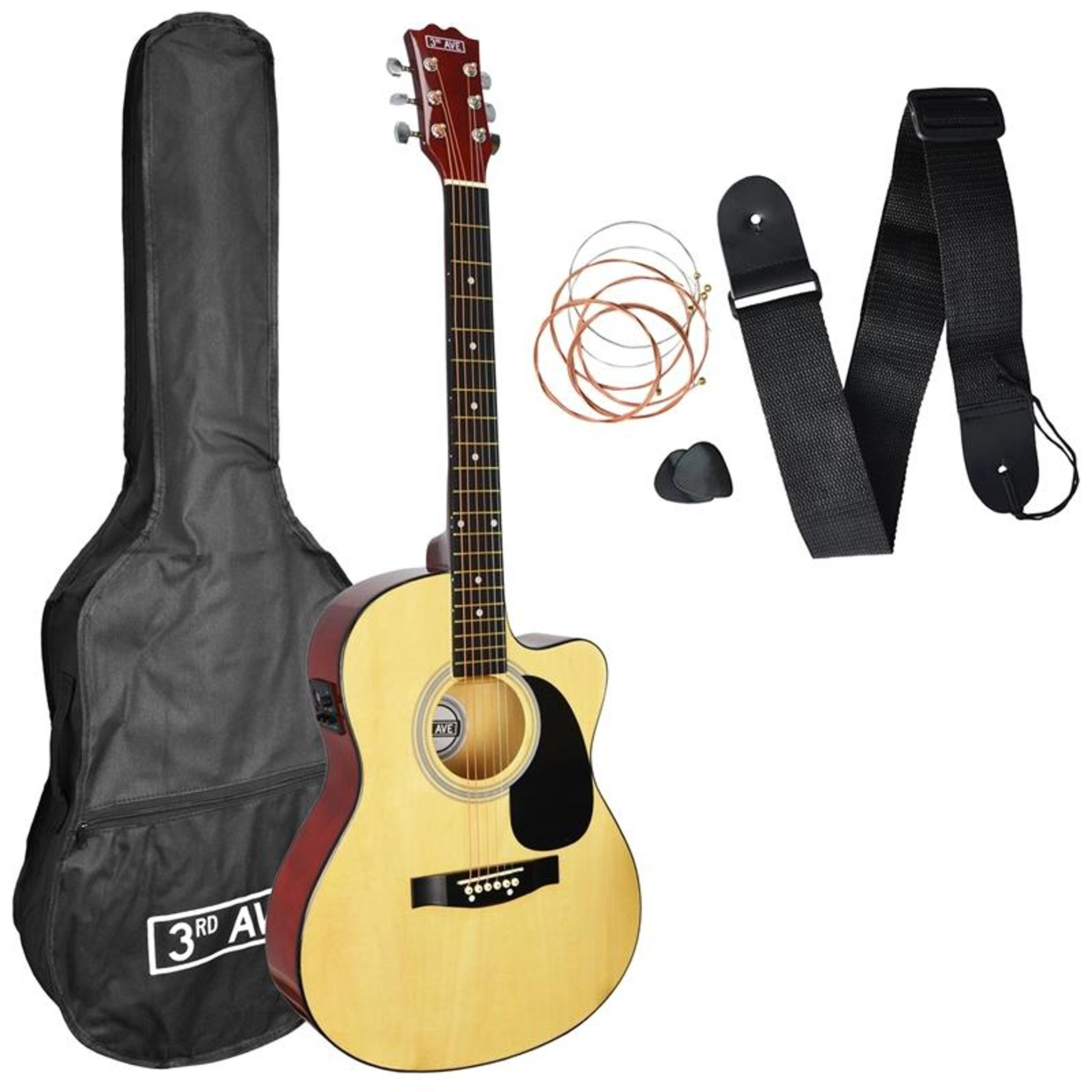 3rd Avenue Cutaway Electro Acoustic Guitar Pack - Natural