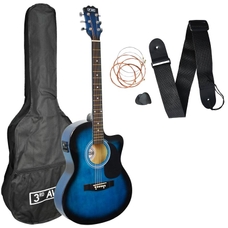 3rd Avenue Cutaway Electro Acoustic Guitar Pack - Blueburst
