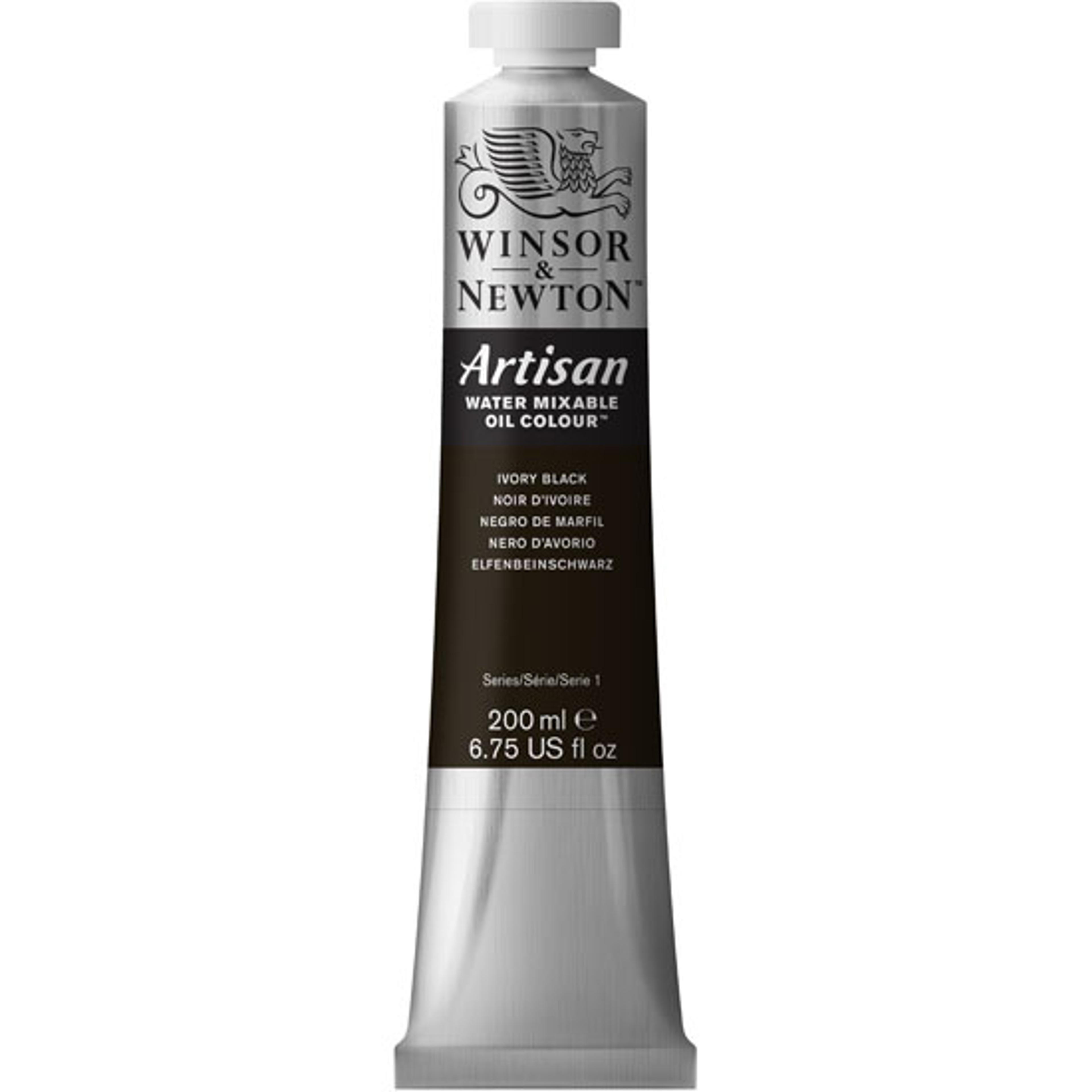 Winsor & Newton Artisan Water Mixable Oil Colours 200ml - Ivory Black