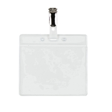 Visitor Badge 60 x 90mm With Straps - Clear - Pack of 25