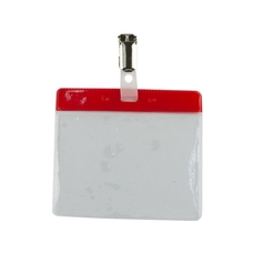 Visitor Badge 60 x 90mm With Straps - Red - Pack of 25