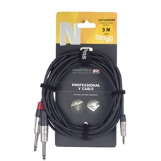 Stagg 3m/10ft Mini Jack to 2 x Stereo Plugs
