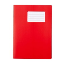 School Exercise Books A4 80 Page 8mm F&M - Red - Pack of 50