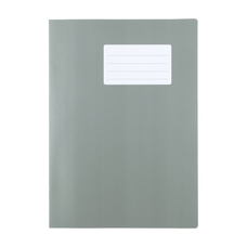 School Exercise Books A4 80 Page 8mm F&M - Grey - Pack of 50