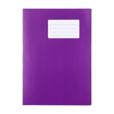 School Exercise Books A4 80 Page 8mm F&M - Purple - Pack of 50