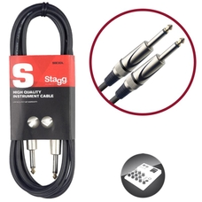 Stagg Pro Jack to Jack Unbalanced Instrument Cable - 1.5m