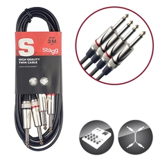 Stagg 2 Phone Plugs - 2 Phone Plugs Audio Cable - 3m