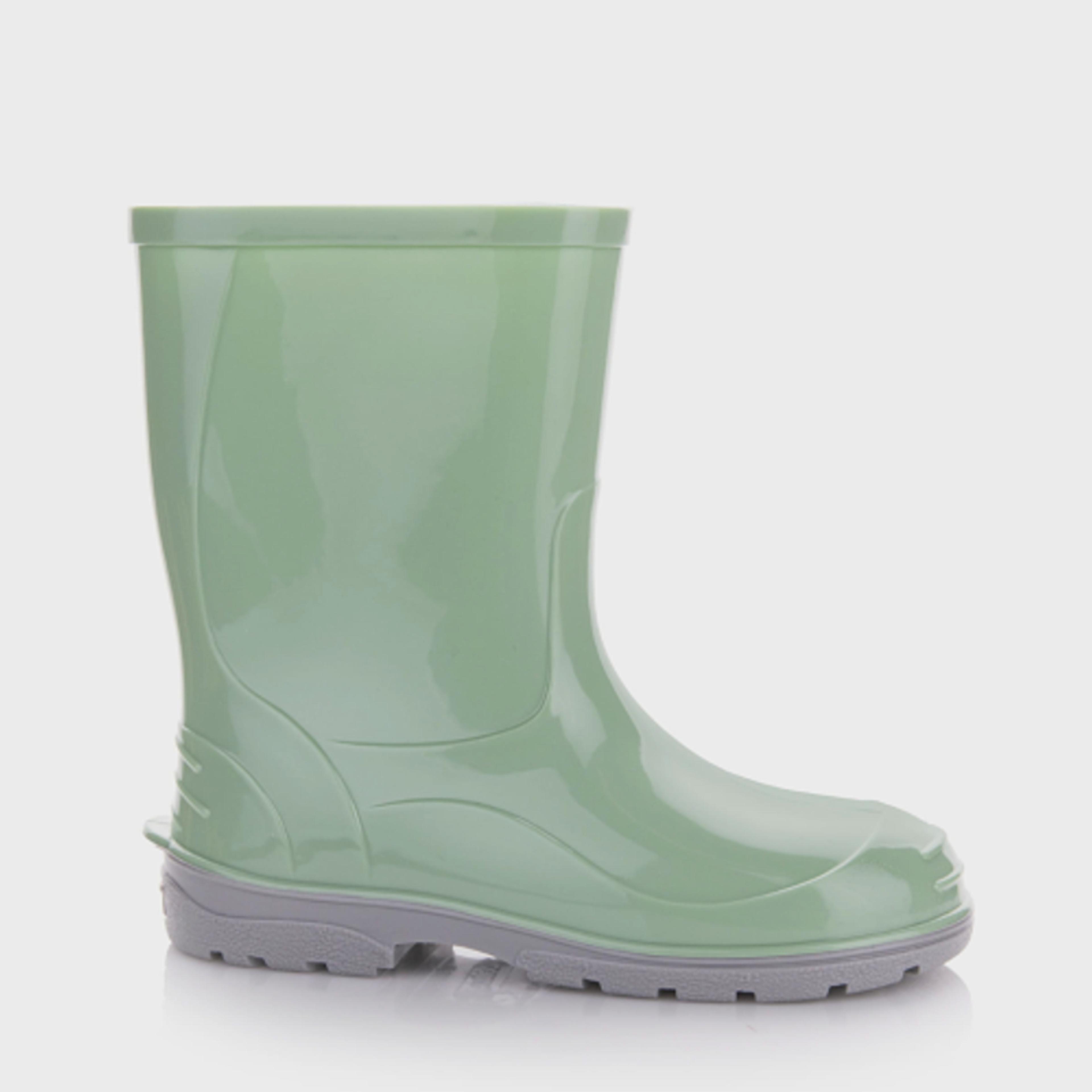 WELLINGTON BOOTS CHILDS PVC (6 PAIRS) SIZE 7 TO 12 Yellow/GreenMIX
