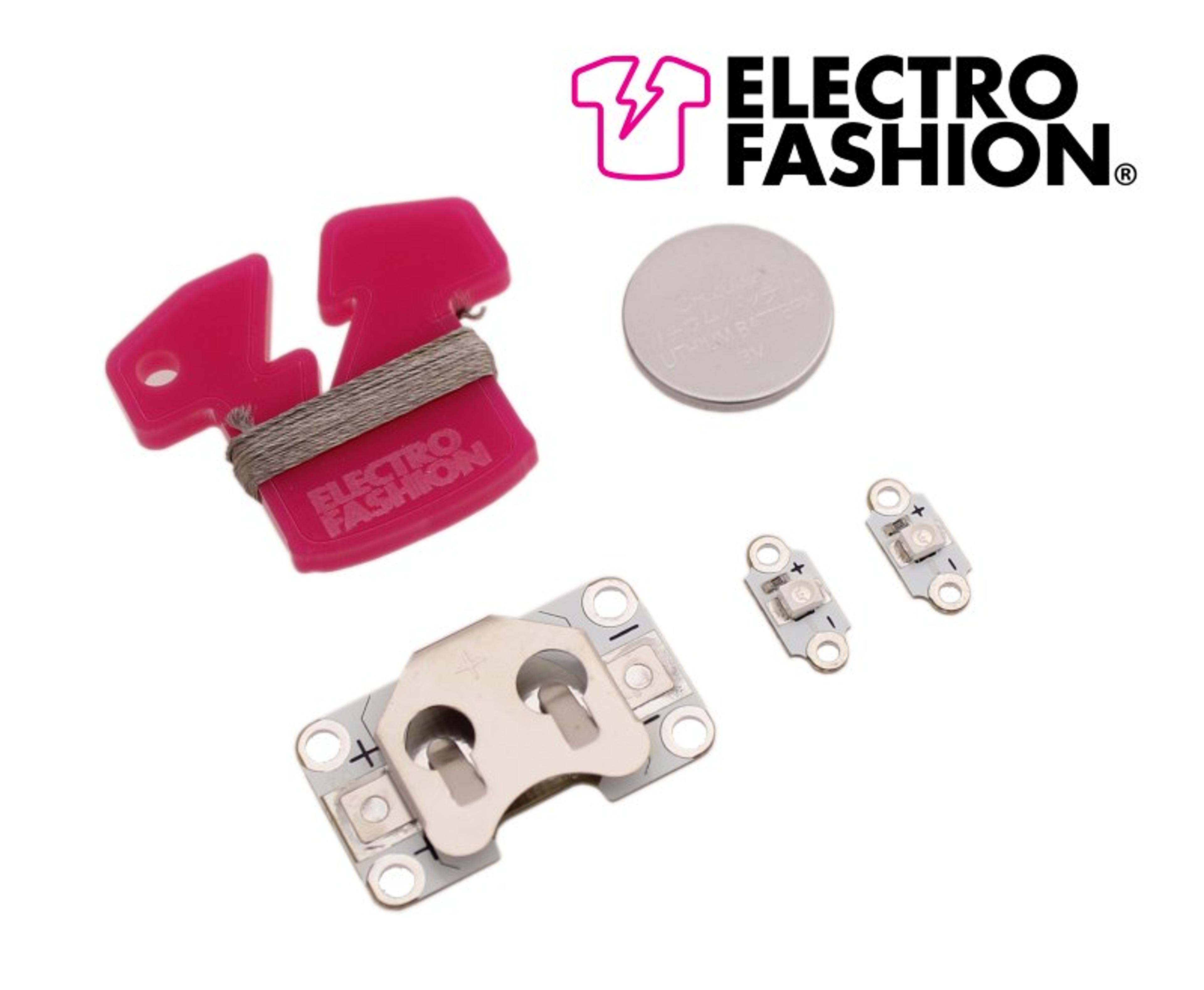 Electro-Fashion, Sewable Light Kit, White Flat Sewable LEDs