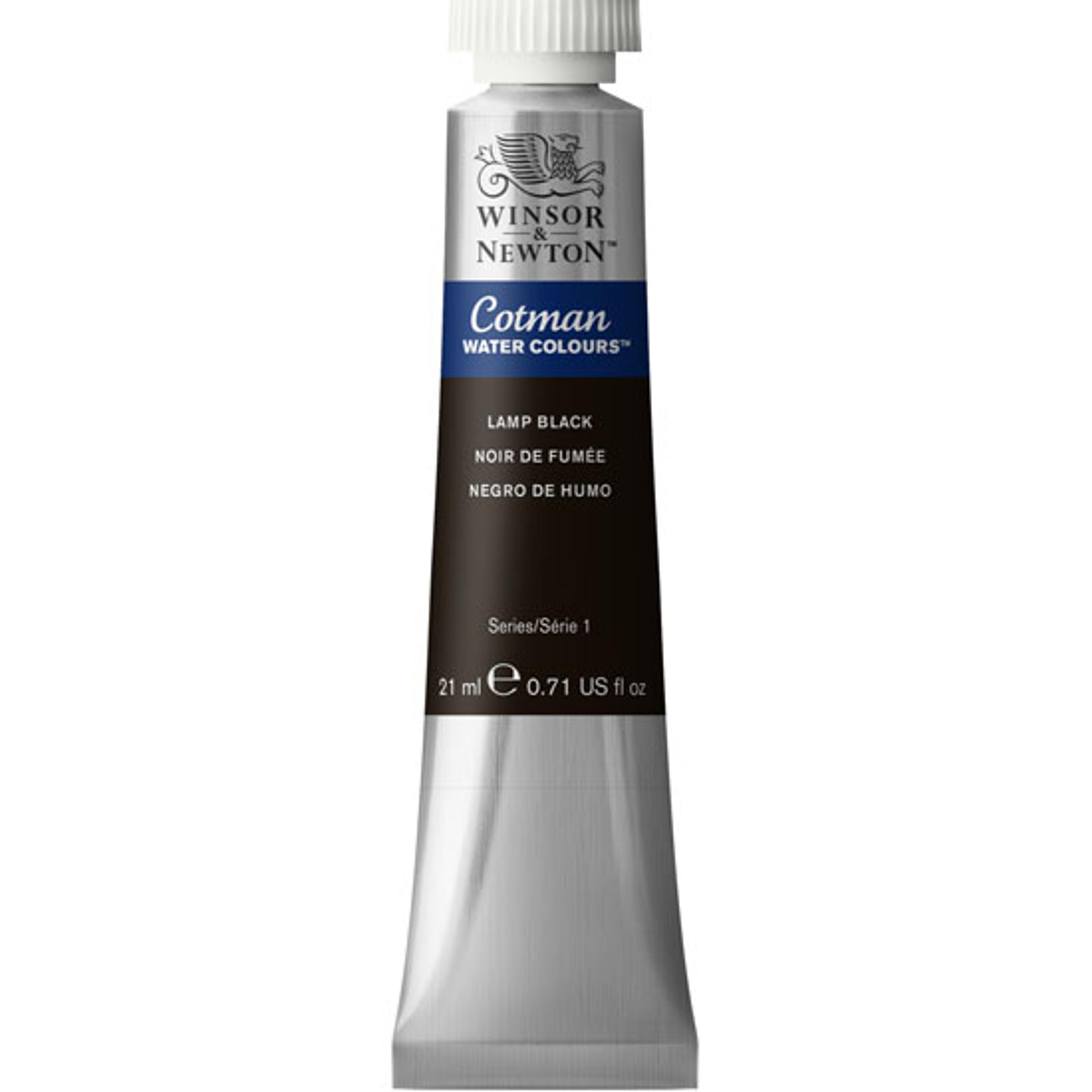 Winsor & Newton Cotman Watercolours 21ml Tube - Lamp Black