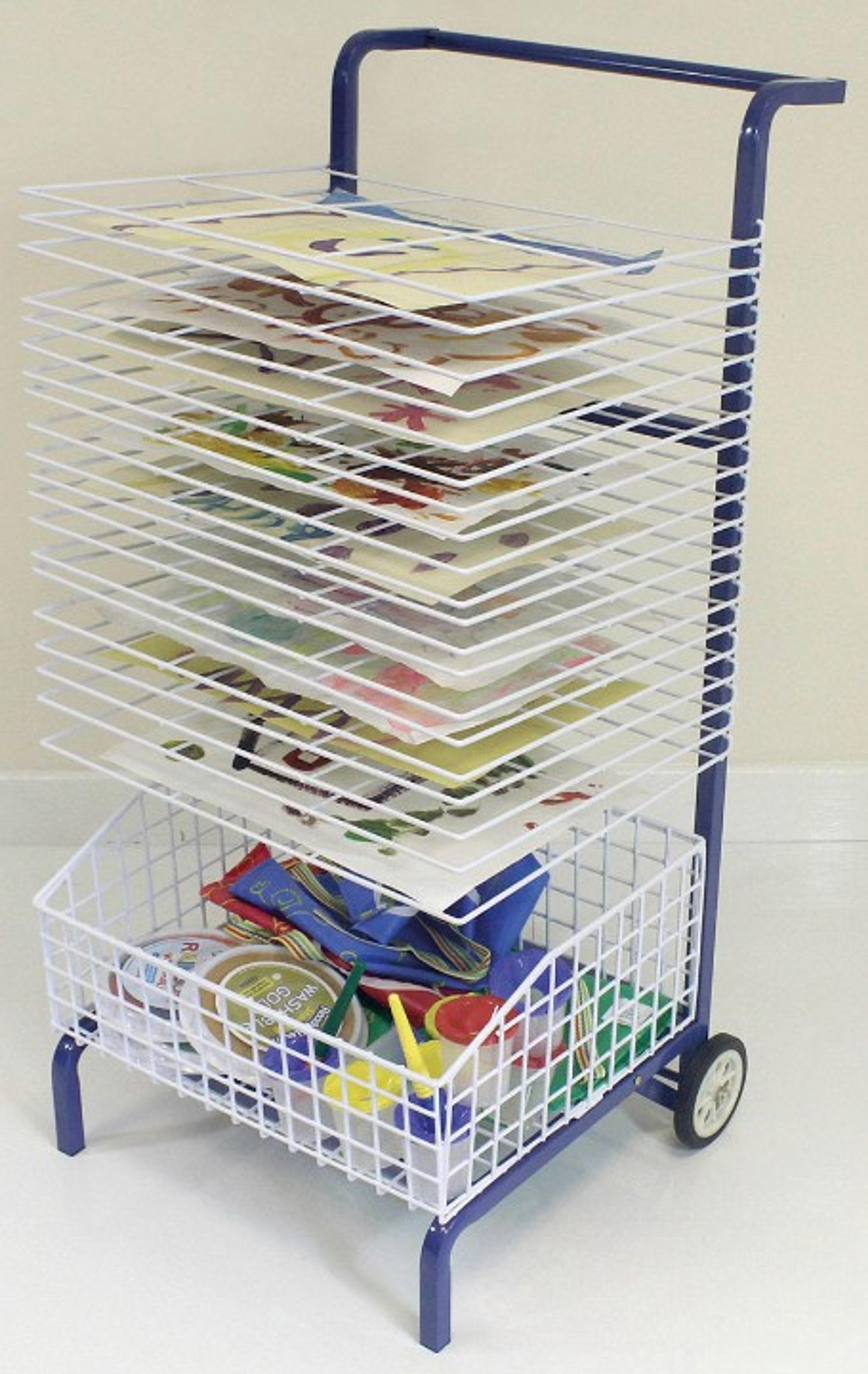 20 SHELF MOBILE DRYING RACK WITH STORAGE