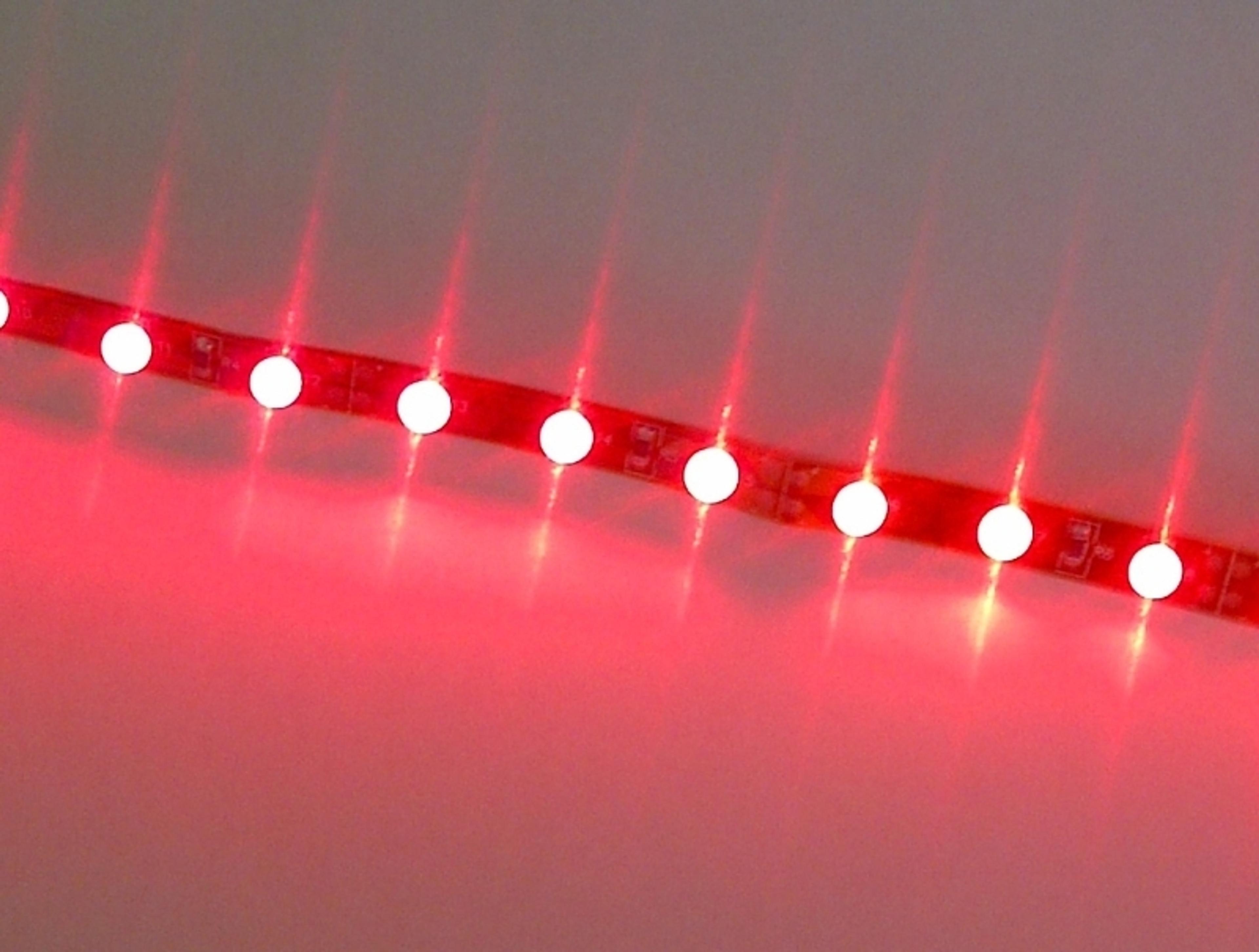 Red Flexible LED strip - 30 way, 12V - 5M Reel