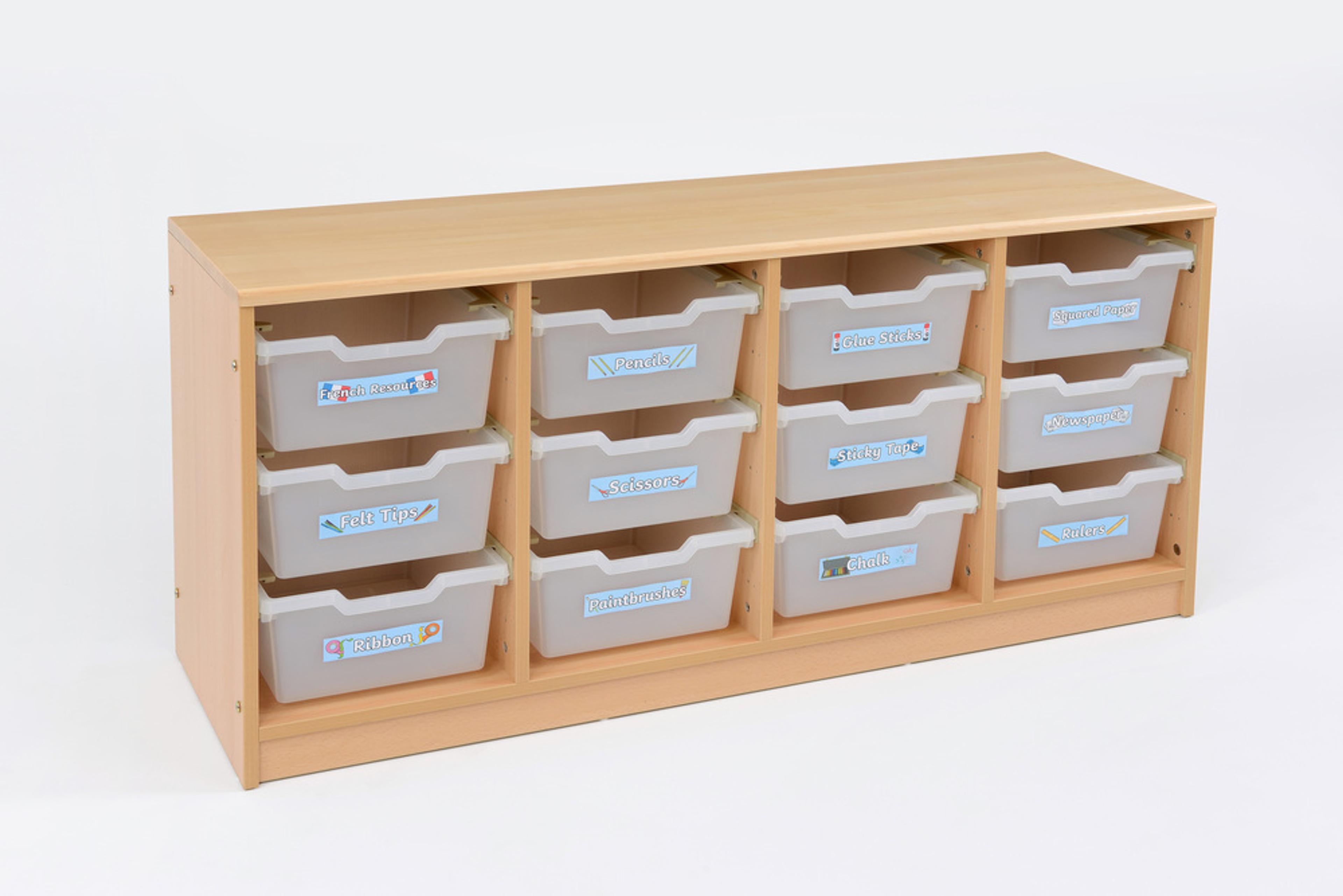 RS 4 Bay A4 12 Deep Clear Tray Unit