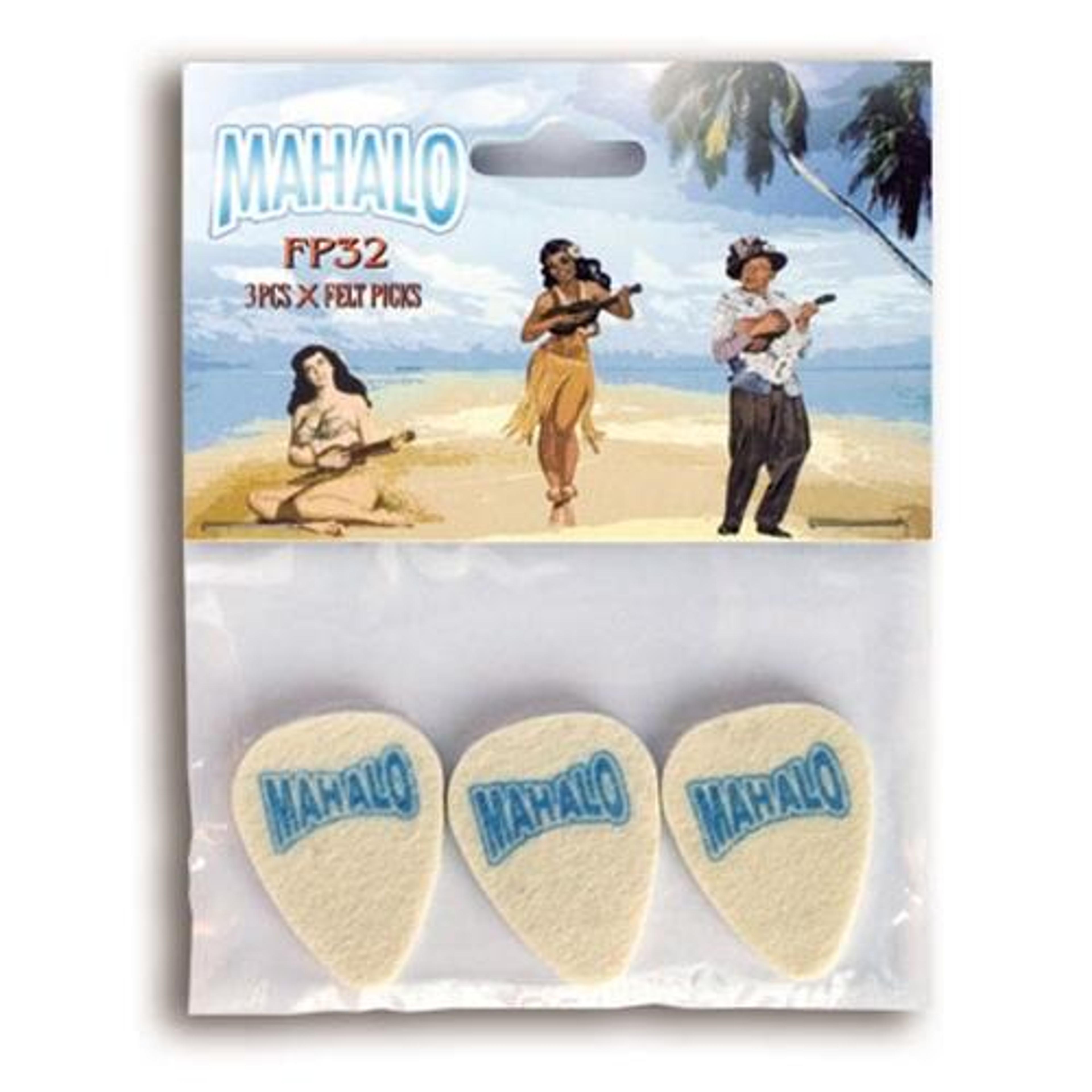 Mahalo Felt Ukulele Plectrums - Pack of 3