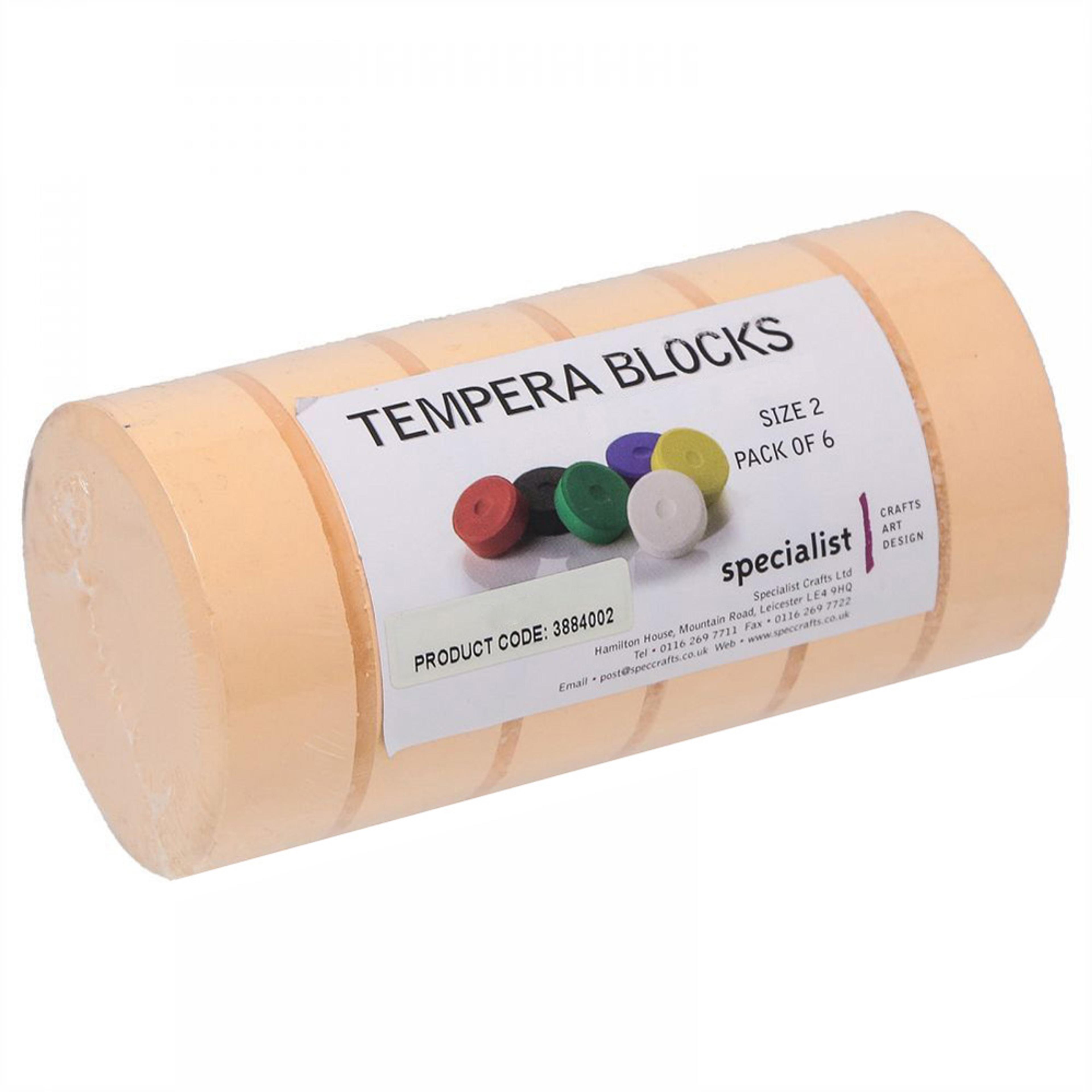 Tempera Blocks Size 2 - Apricot.  Pack of 6