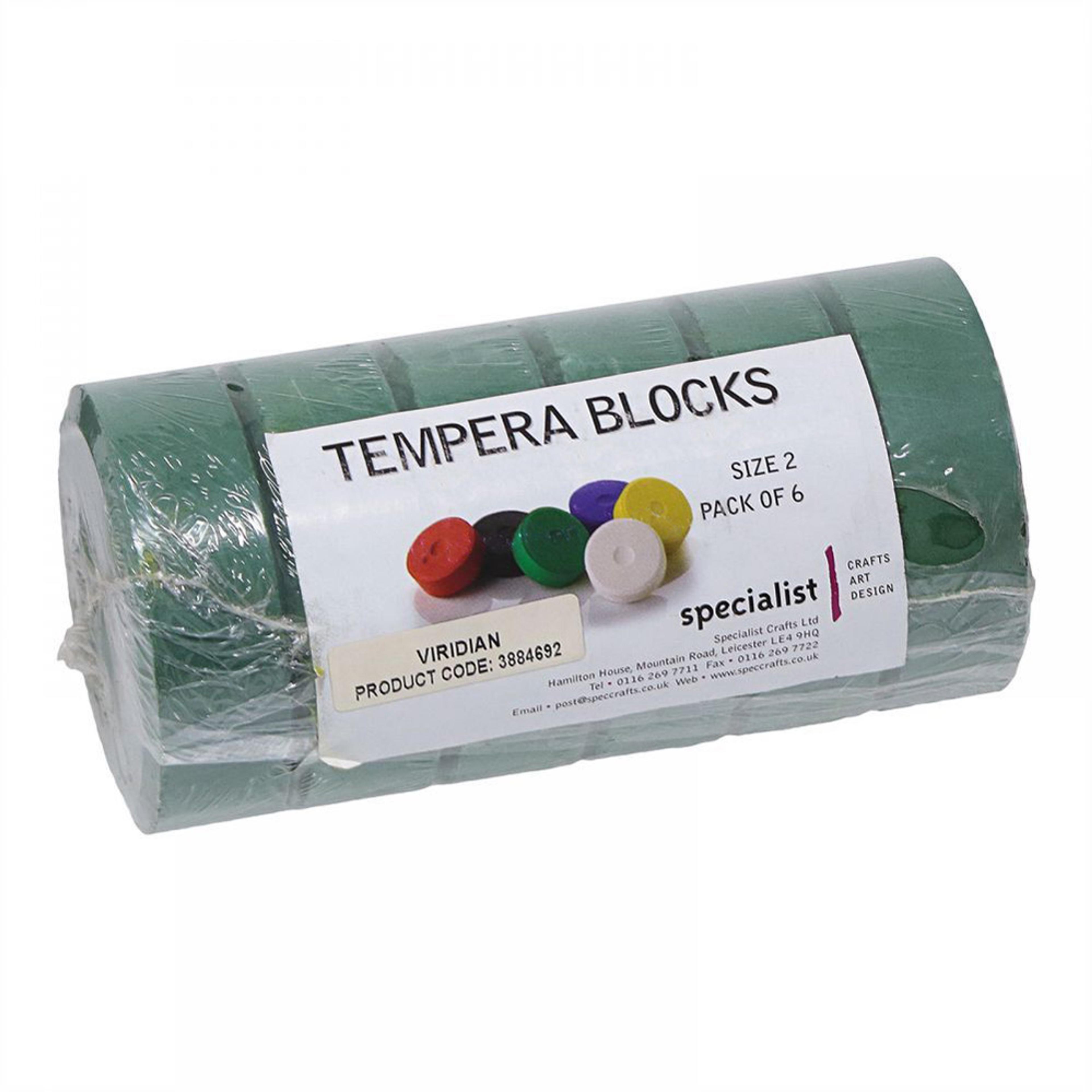 Tempera Blocks Size 2 - Viridian. Pack of 6