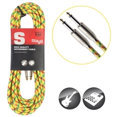 Stagg SGC6VT Vintage Tweed Instrument Cable 6m - Yellow