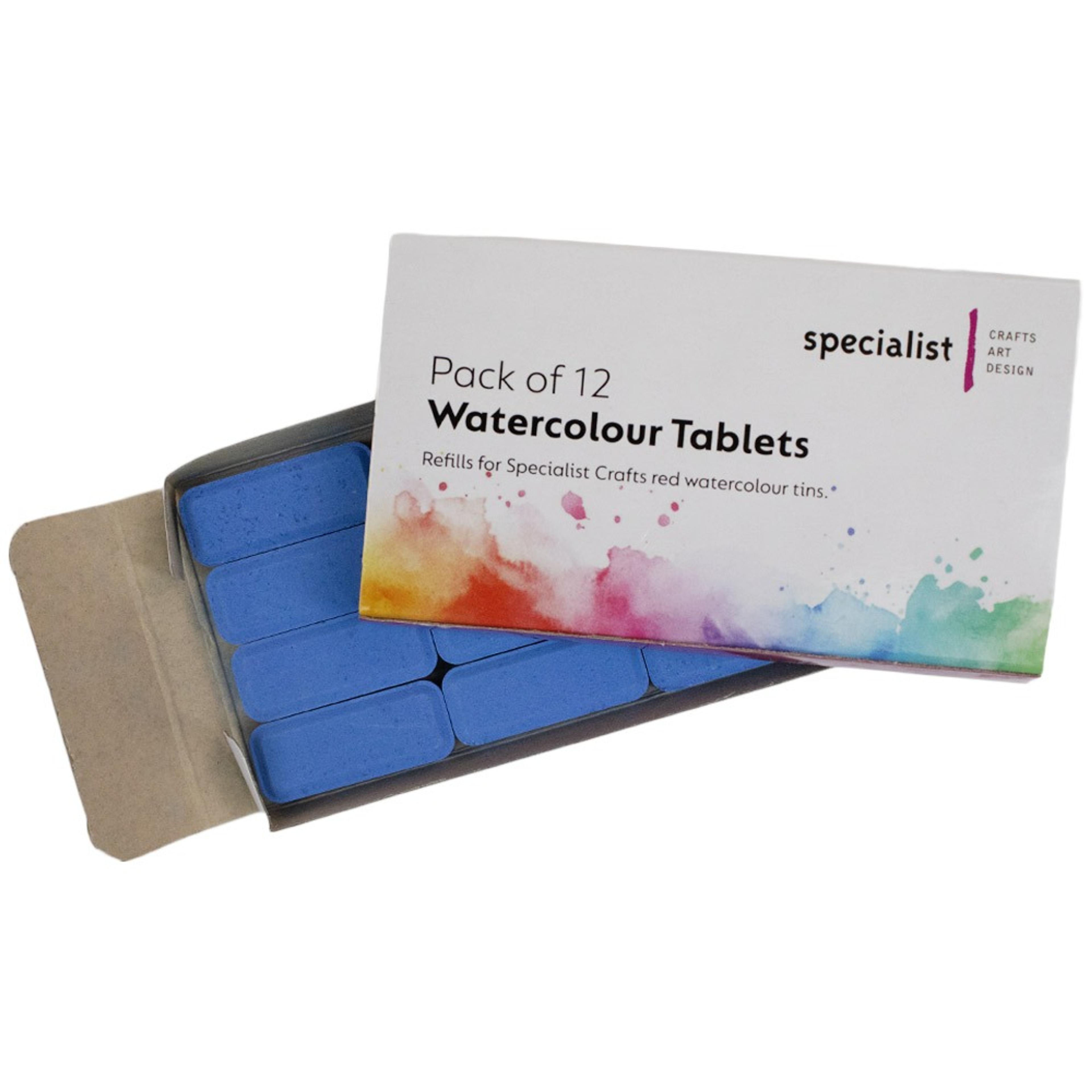 Specialist Watercolour Tablets Pack of 12 Cobalt Blue