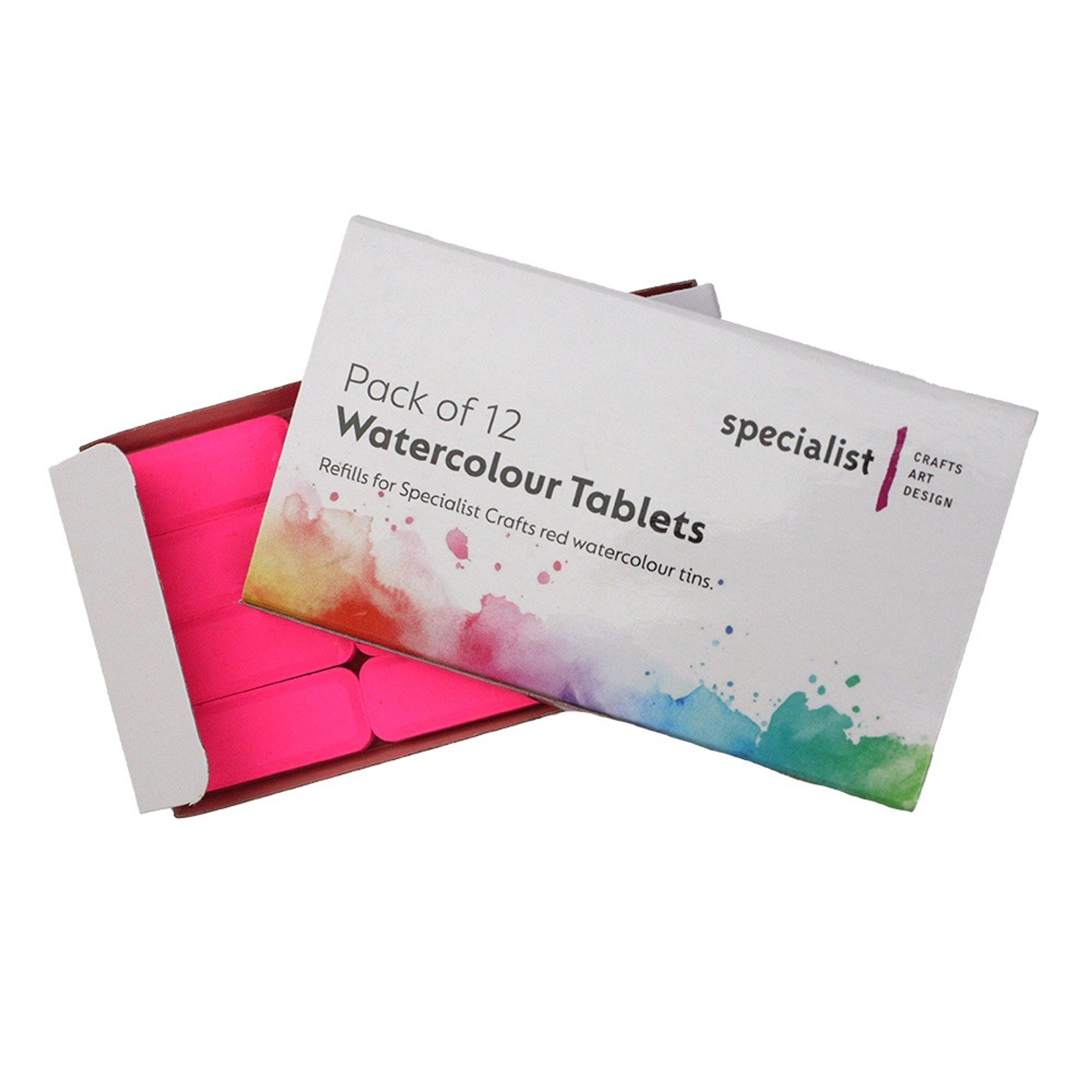 Specialist Watercolour Tablets Pack of 12 Fluro Pink