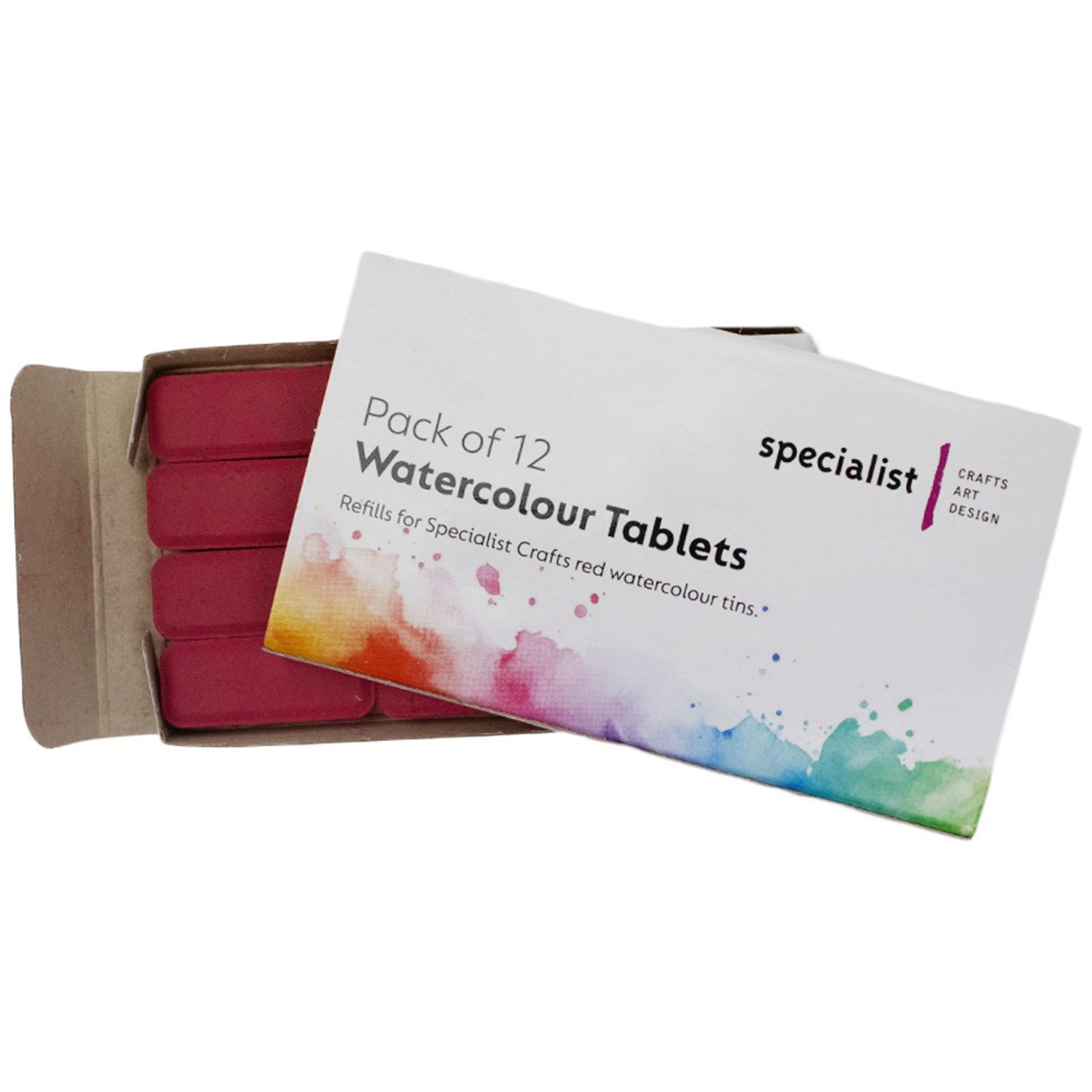 Specialist Watercolour Tablets  Pack of 12 Carmine