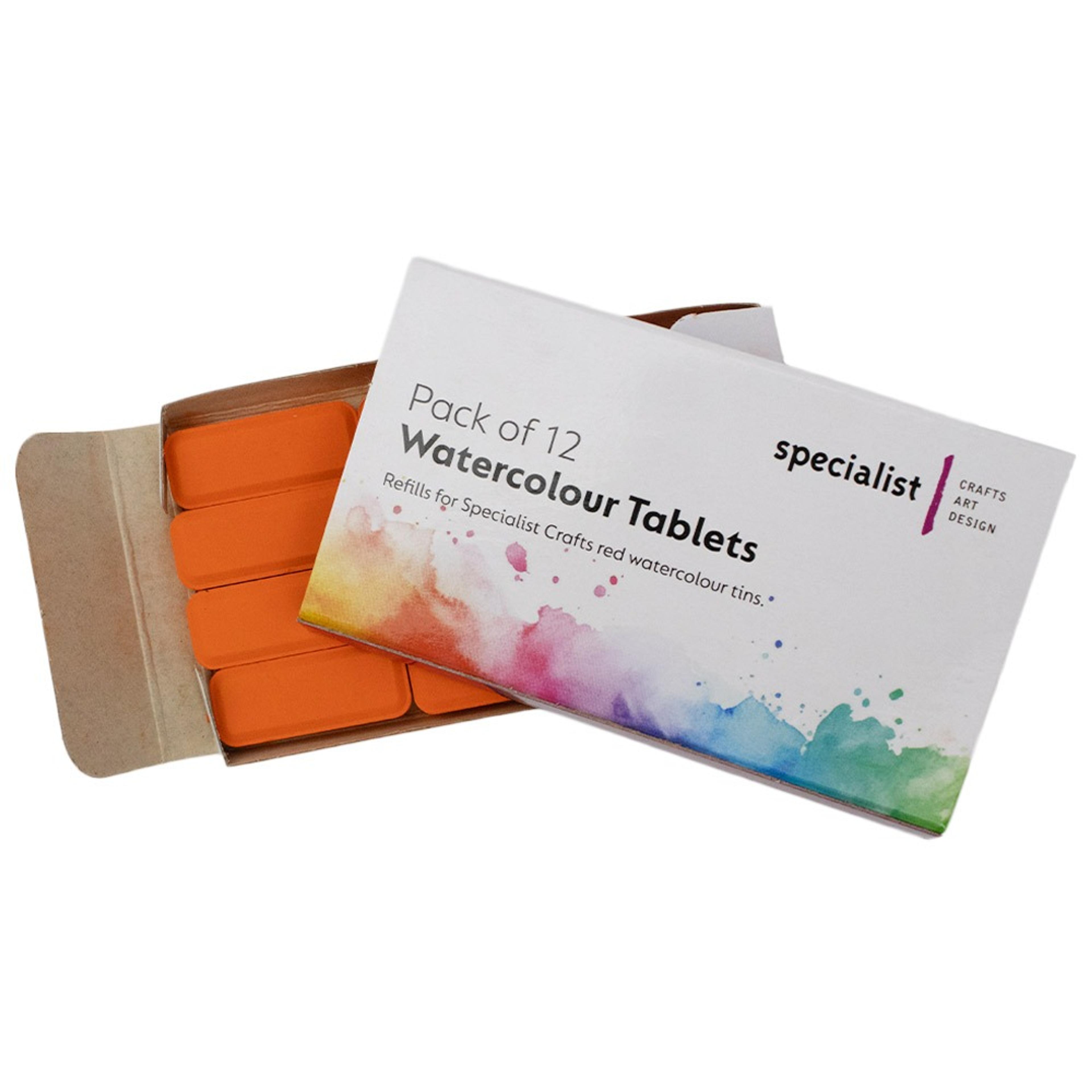 Specialist Watercolour Tablets Pack of 12 Orange