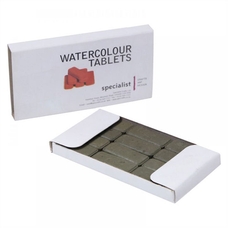 Watercolour Tablets - Olive Green. Pack of 12