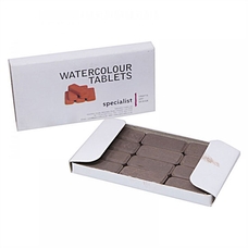 Watercolour Tablets - Burnt Umber. Pack of 12