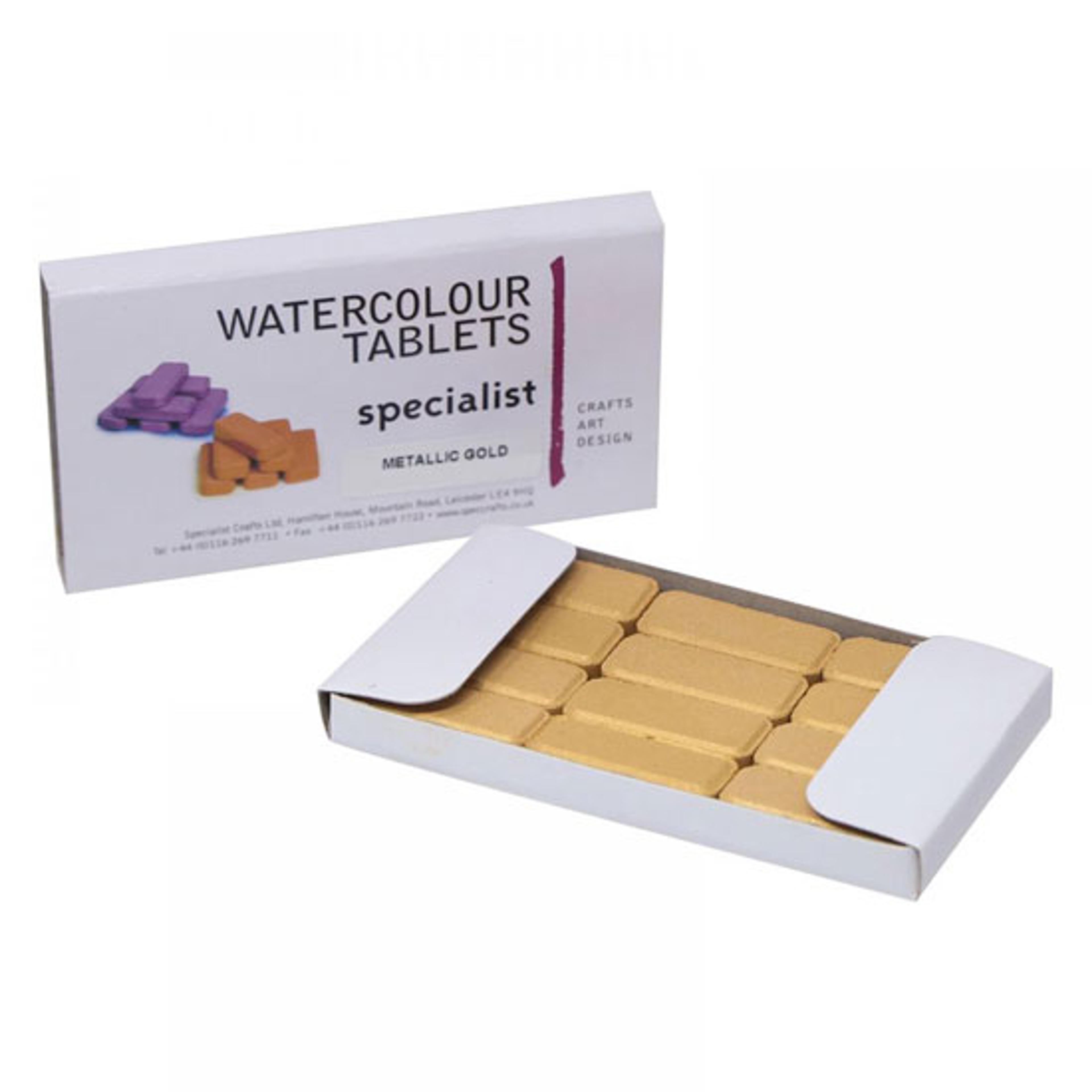 Watercolour Tablets - Metallic Gold. Pack of 12