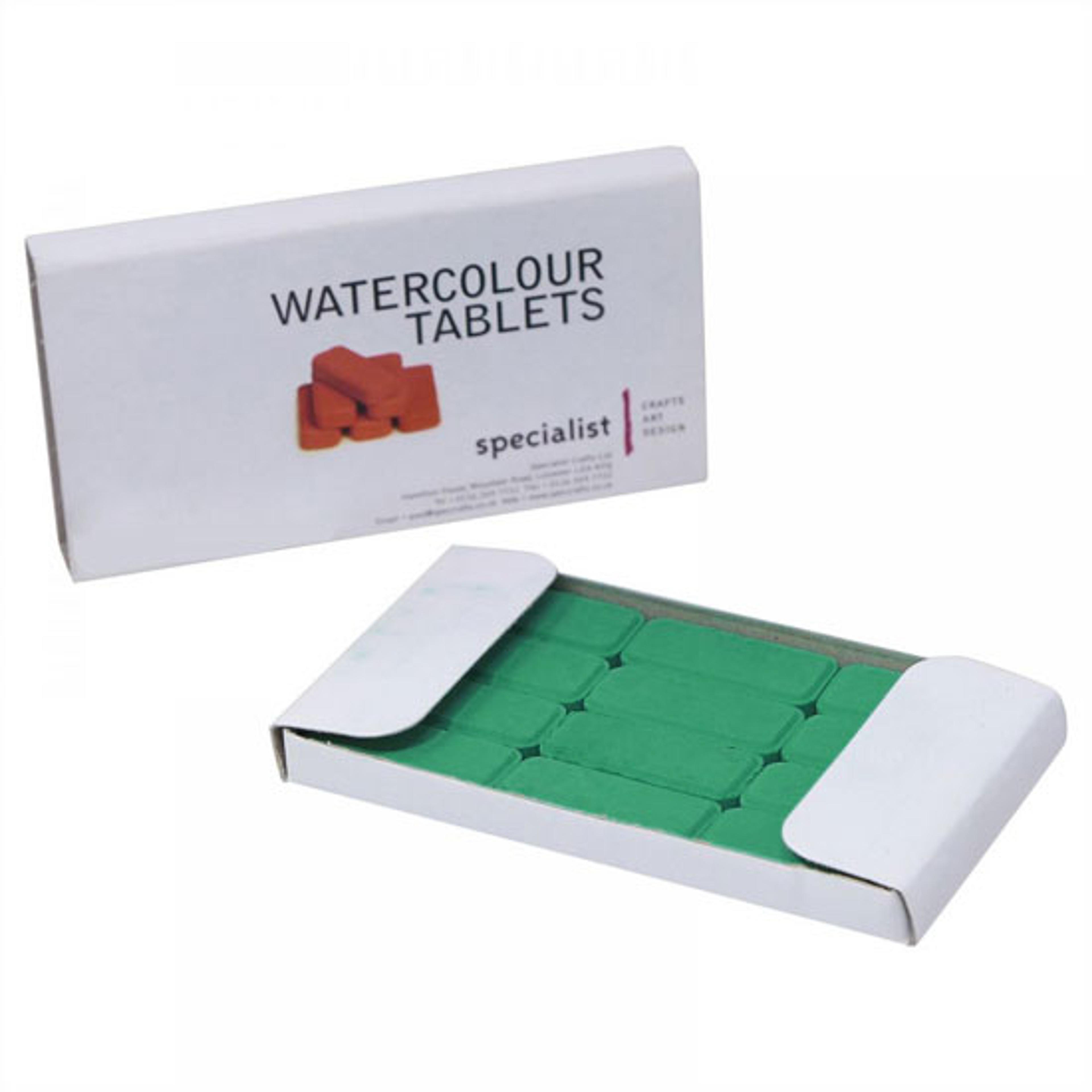 Watercolour Tablets - Hooker's Deep Green. Pack of 12
