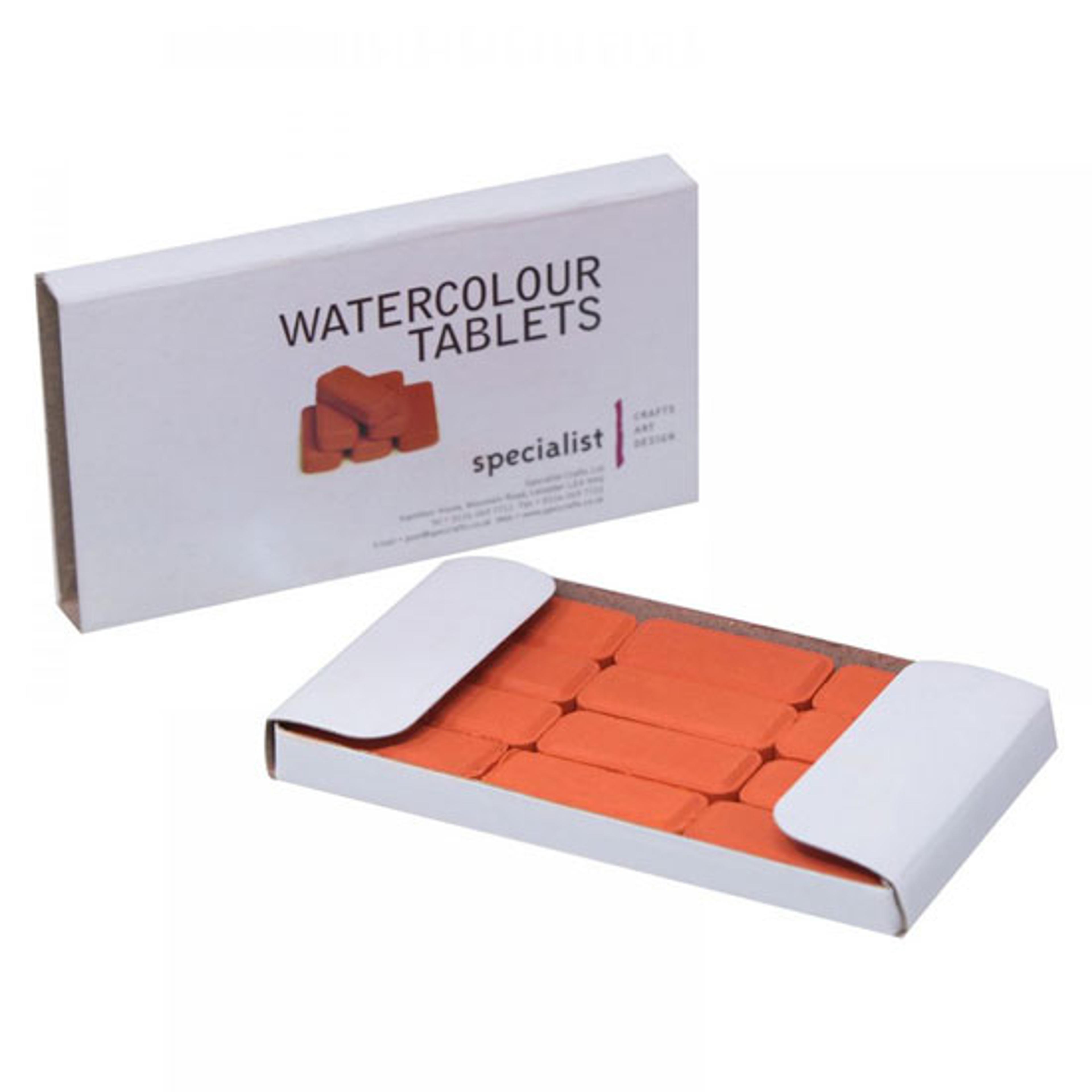 Watercolour Tablets - Vermilion. Pack of 12