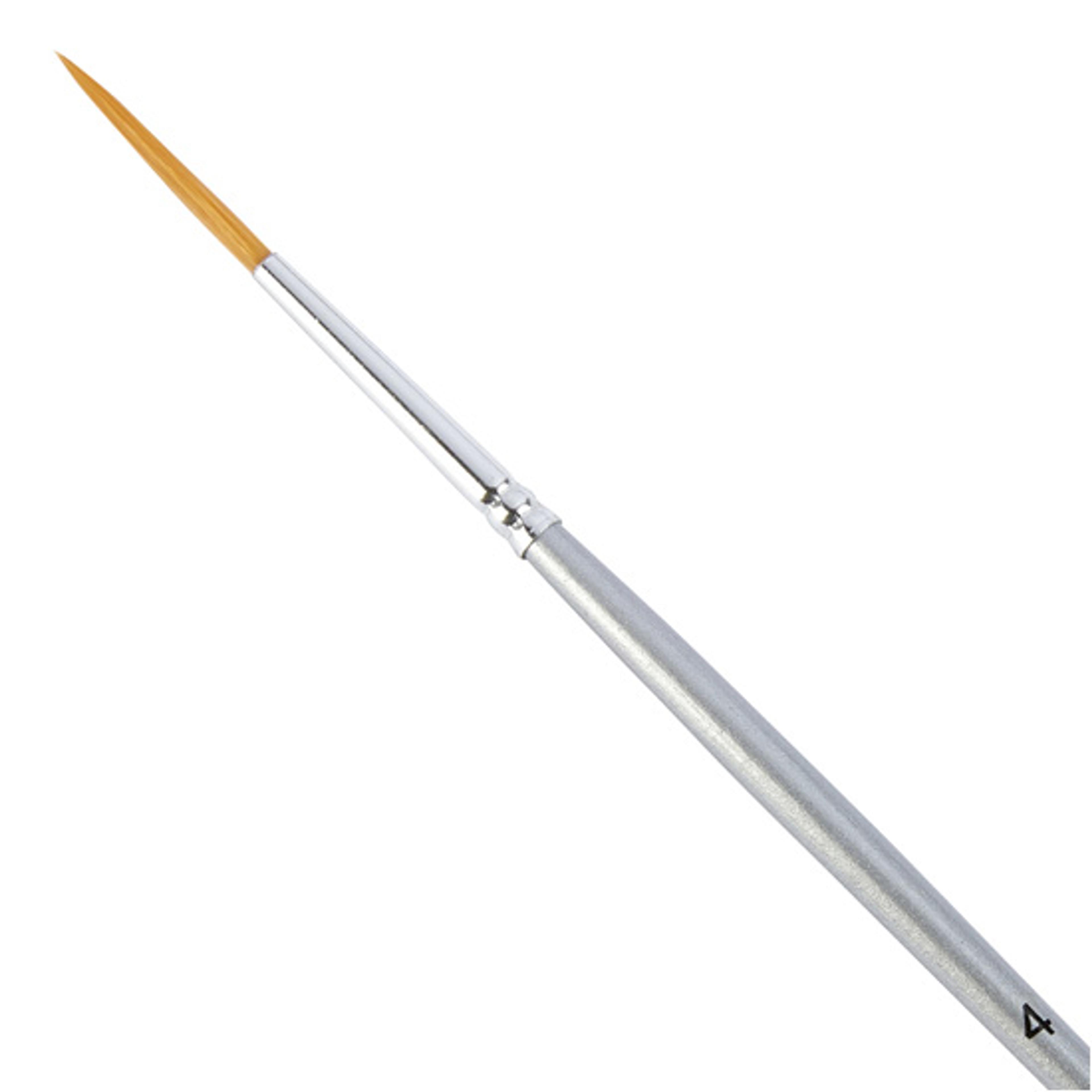 Student Silver Handled Synthetic Liner Brush - Size 4