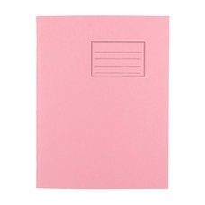Exercise Books 9 x 7in 80 Page 8mm F&M - Pink - Pack of 100