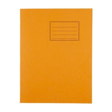 Exercise Books 9 x 7in 80 Page 7mm Squared - Orange - Pack of 100