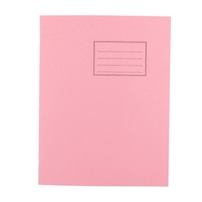 Exercise Books 9 x 7in 80 Page Blank - Dark Pink - Pack of 100