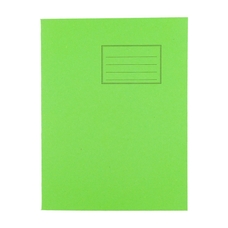 Exercise Books 9 x 7in 80 Page 8mm F&M - Light Green - Pack of 100