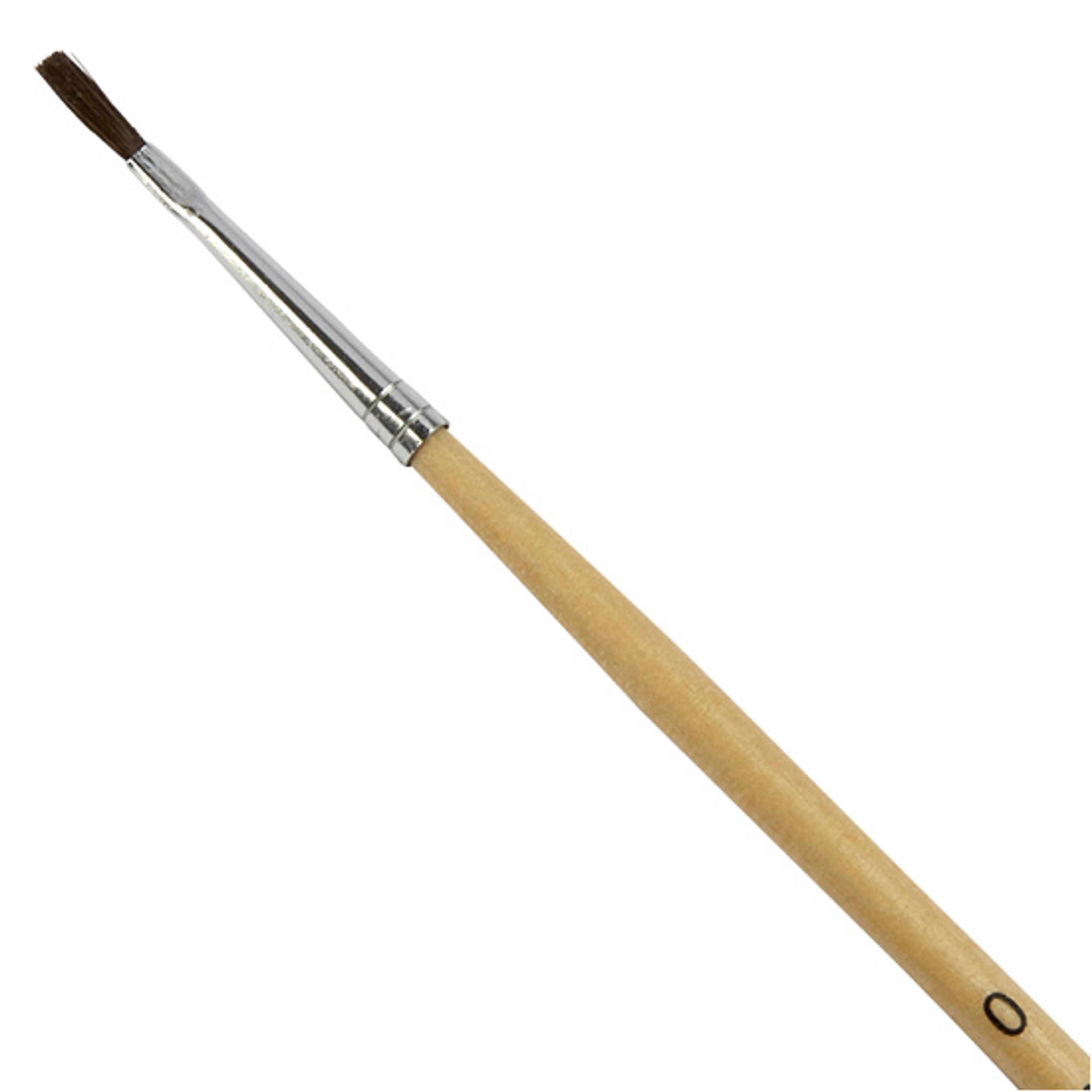 Student Short Handled Flat Pony Brush - Size 0