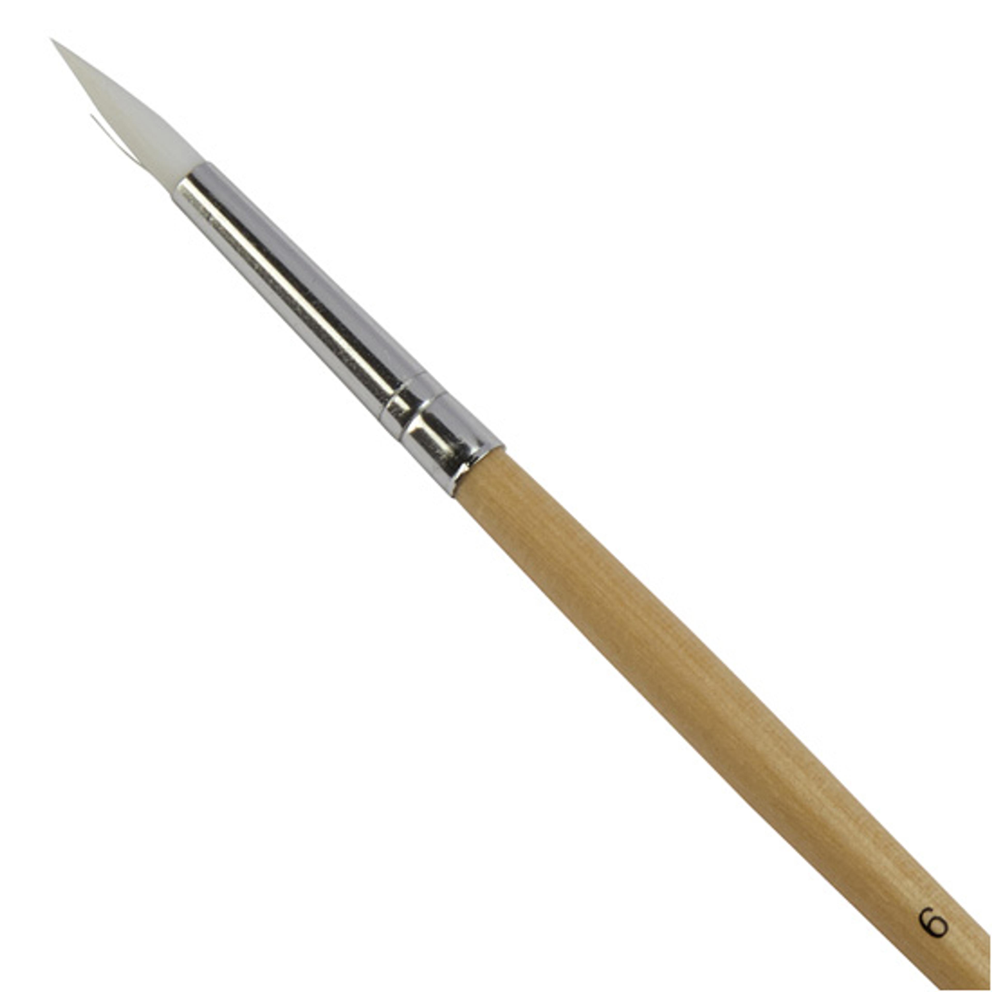 Student Short Handled Round Synthetic Brush - Size 6
