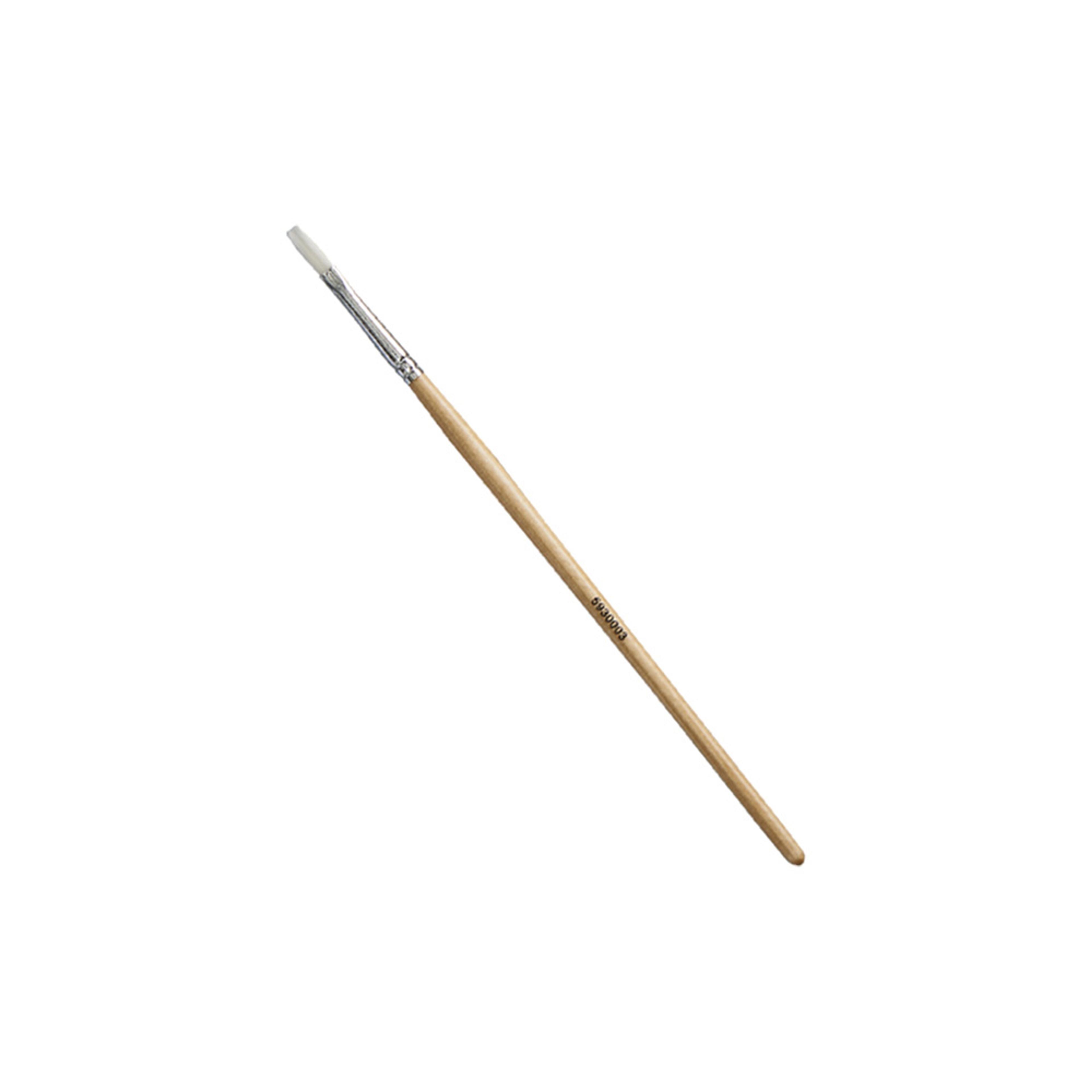 Student Short Handled Flat Synthetic Brush - Size 3mm