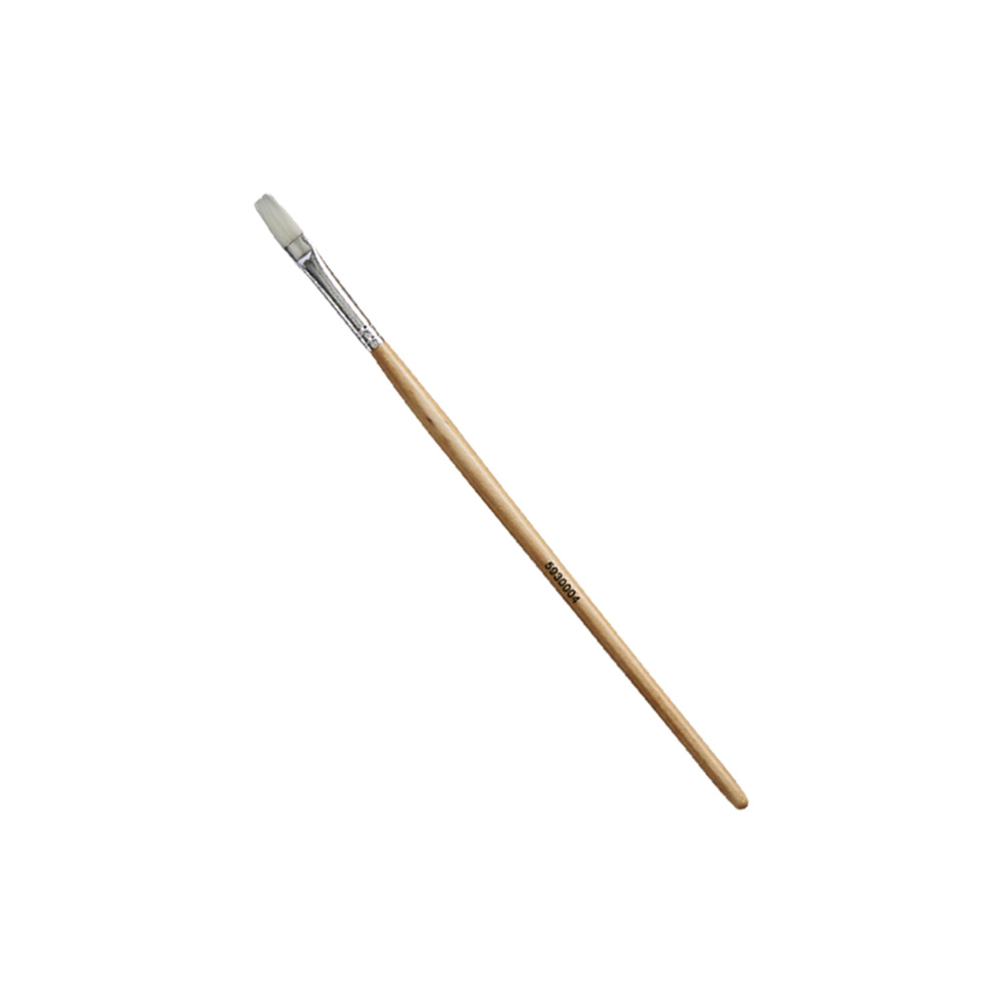 Student Short Handled Flat Synthetic Brush - Size 4mm