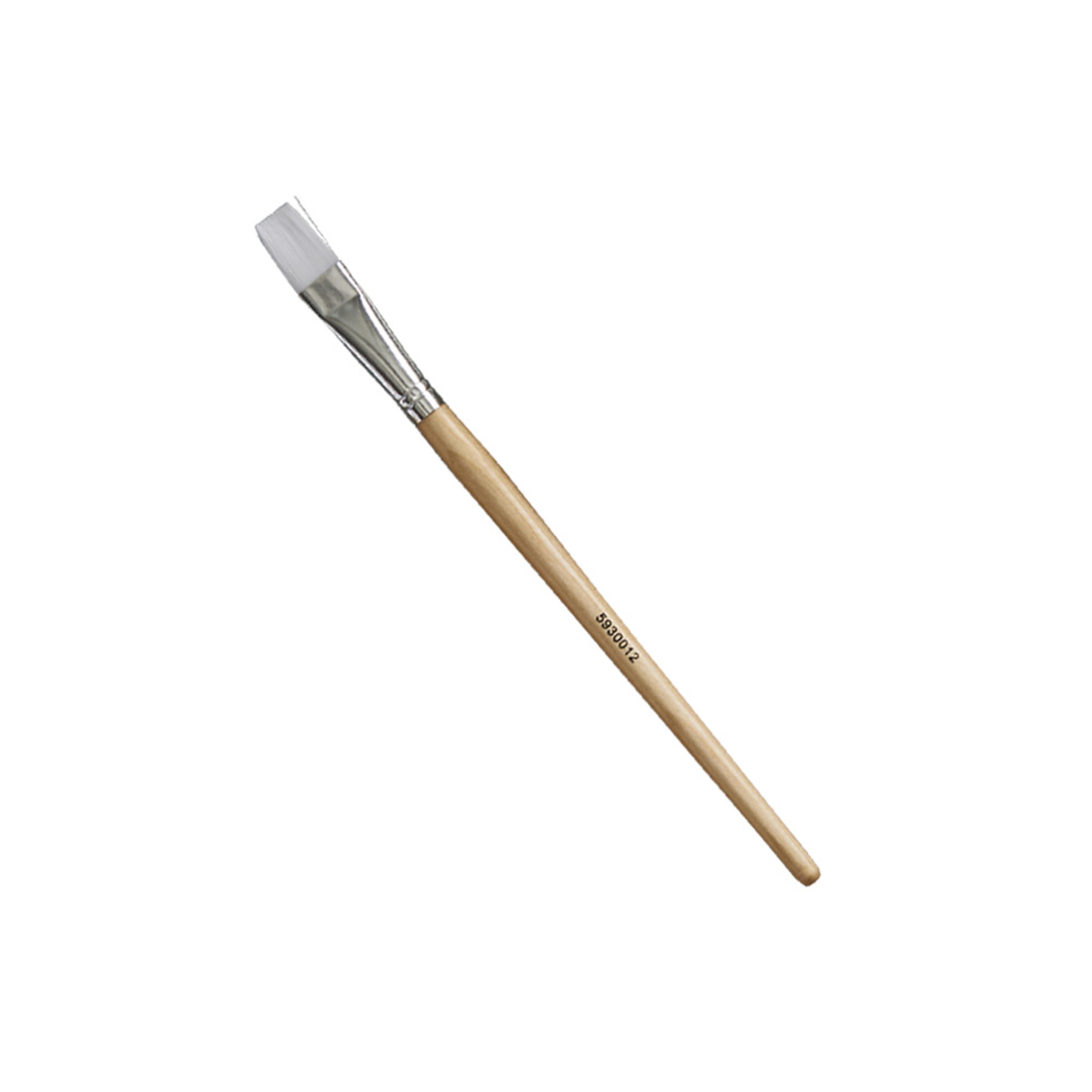 Student Short Handled Flat Synthetic Brush - Size 12mm
