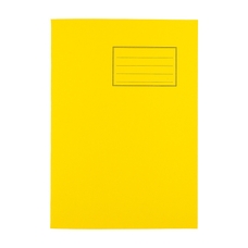 Exercise Books A4 80 Page 7mm Squared - Yellow - Pack of 50