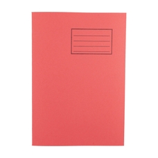 Exercise Books A4 80 Page Blank - Red - Pack of 50