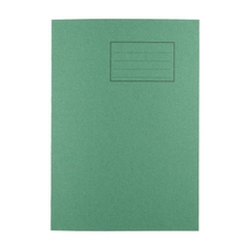 Exercise Books A4 80 Page 8mm Feint/Blank Alternate - Dark Green - Pack of 50
