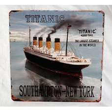 Small Titanic Metal Sign