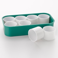 Plastic Tray with 8 Pots