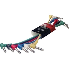 Stagg S Series Mono Patch Cables (Set of 6) - 15cm